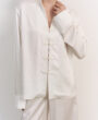 Satin suit Chinoiserie white