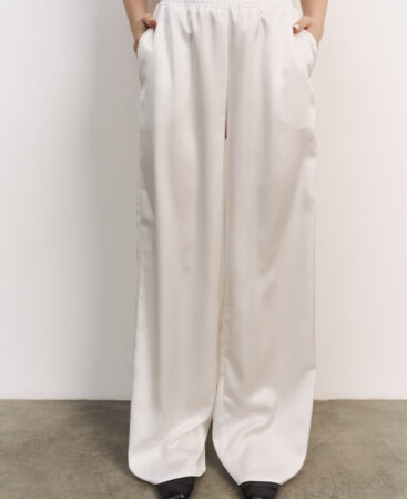 Satin trousers White