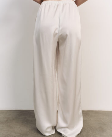 Satin trousers White