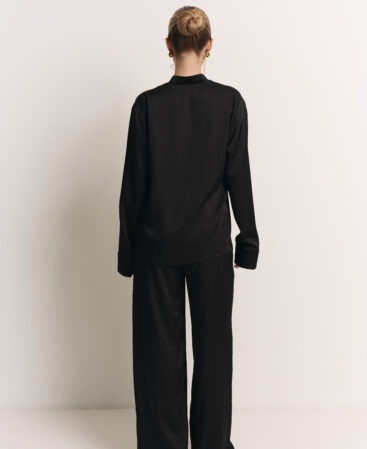 Satin suit Chinoiserie black