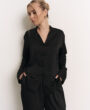 Satin suit Chinoiserie black