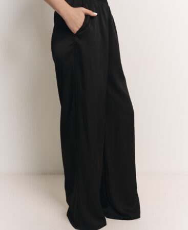 Satin trousers Black
