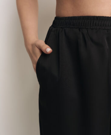 Satin trousers Black