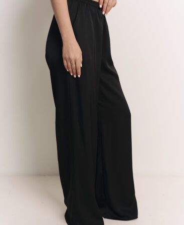 Satin trousers Black