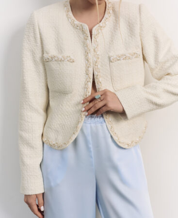 Tweed jacket RÊVE white